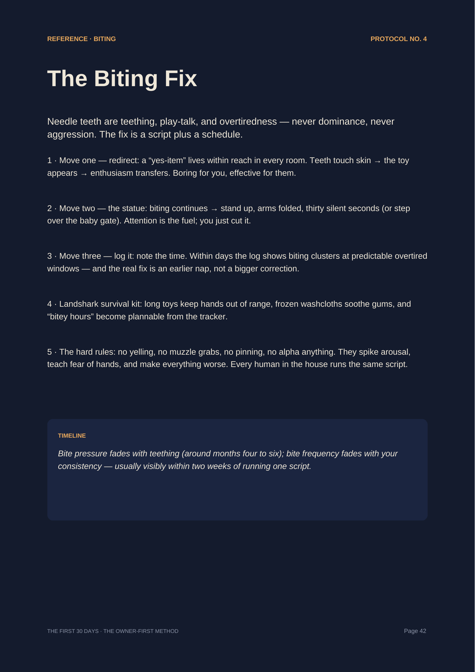 The biting fix protocol page